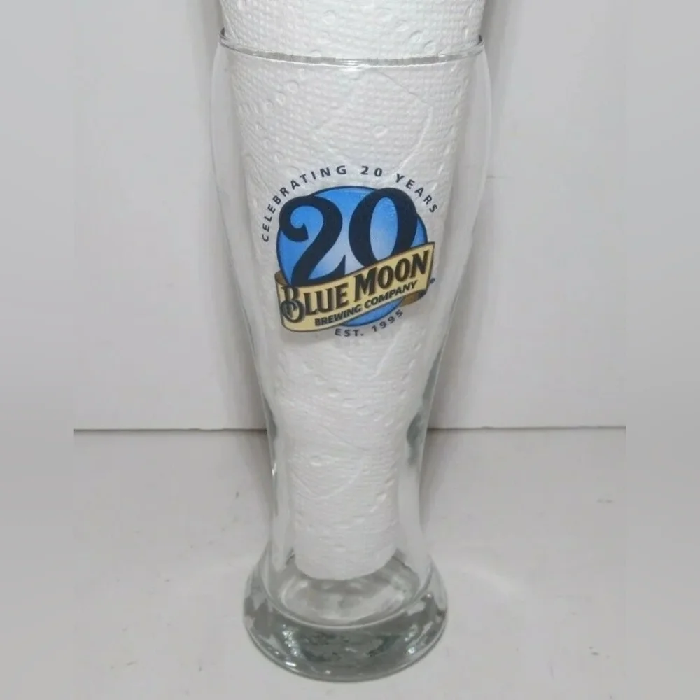 NWT | Blue Moon | 20 Years Anniversary Brewing Company Pint Beer Glass Souvenir